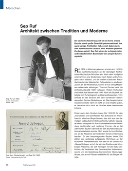 Sep Ruf Architekt Zwischen Tradition Und Moderne