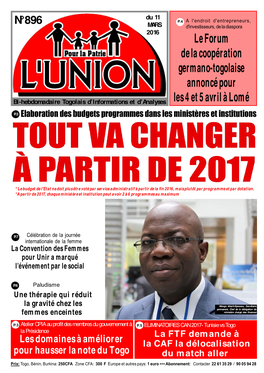 Le Forum De La Coopération Germano-Togolaise Annoncé Pour