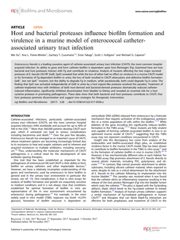 Host and Bacterial Proteases Influence Biofilm Formation and Virulence in A