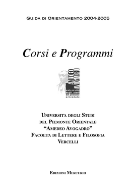 Corsi E Programmi