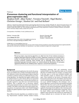 Consensus Clustering and Functional Interpretation of Gene-Expression Data