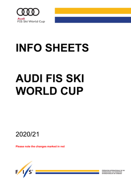 Info Sheets Audi Fis Ski World