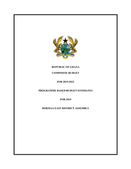 Republic of Ghana Composite Budget for 2019-2022