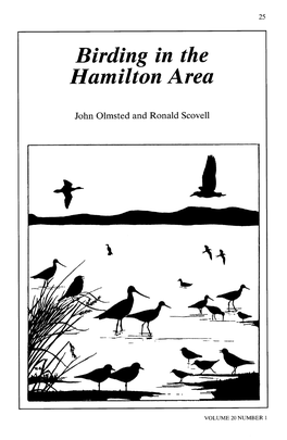 Birding in the Hamilton Area
