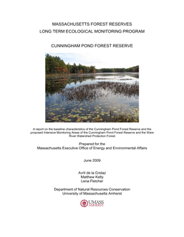 Massachusetts Forest Reserves Long Term Ecological Monitoring Program