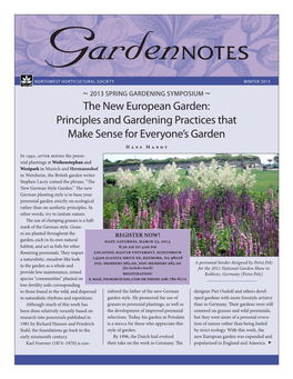 The New European Garden: Principles and Gardening Practices That Make Sense for Everyone’S Garden