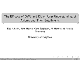 The Efficacy of OWL and DL on User Understanding of Axioms and Their