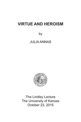 Virtue and Heroism