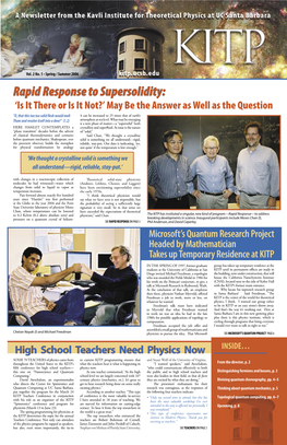 KITP Newsletter, Spring 2006