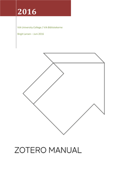 Zotero Manual