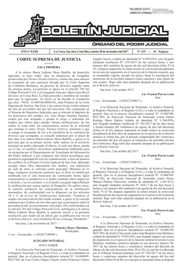 BOLETÍN JUDICIAL N° 225 De La Fecha 28 11 2017