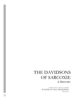 The Davidsons of Sarcoxie, a History