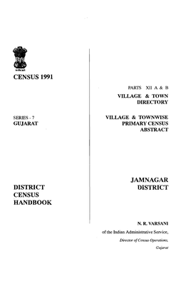 District Census Handbook, Jamnagar, Part XII a & B, Series-7