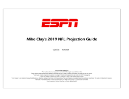 Mike Clay's 2019 NFL Projection Guide
