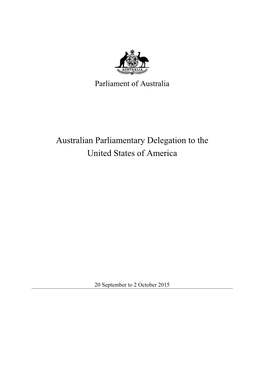 Australian Parliamentary Delegation to the United States of America