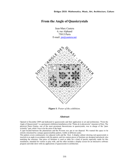 From the Angle of Quasicrystals