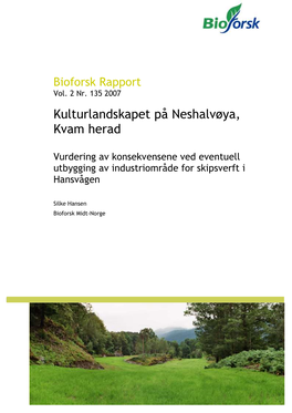 Bioforsk Rapport Vol