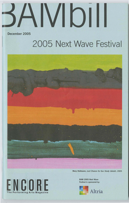 Encorethe Performing Arts Magazine Altria 2005 ~Ext Wave Fesllilal