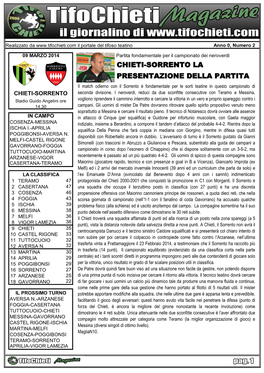 Chieti-Sorrento La Presentazione Della Partita