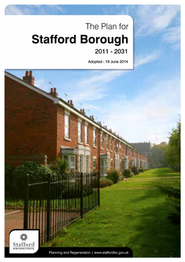 The Plan for Stafford Borough 2011 - 2031