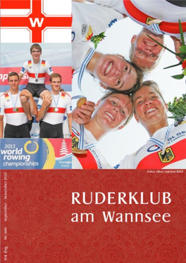 Klub-Nachrichten Des Ruderklub Am Wannsee Ausgabe 4-2013