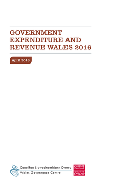 Government Expenditure and Revenue Wales 2016