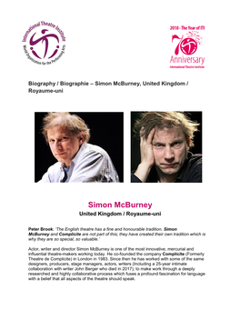 Simon Mcburney, United Kingdom / Royaume-Uni