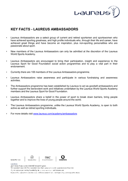 Key Facts Ambassadors