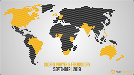 Global Prayer & Fasting Day September | 2019 Pat & Sara Kliever Pais Australia