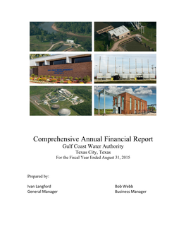 Comprehensive Annual Financial Report Gulf Coast Water Authority Texas City, Texas for the Fiscal Year Ended August 31, 2015