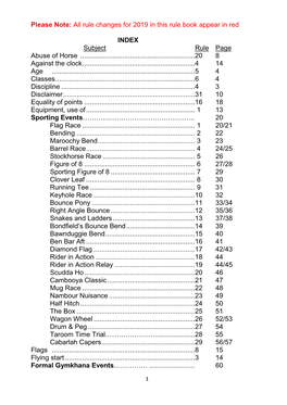 Sporting, & Campdrafting Rule Book