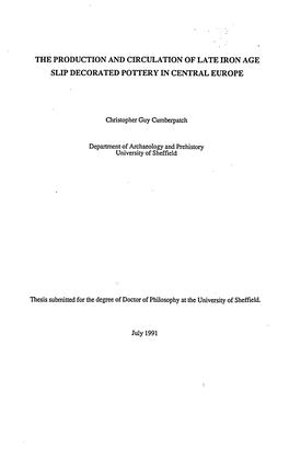 The Production and Circulation of Late Iron Age Slip Decorated Pottery in Central Europe
