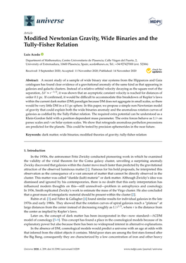 Modified Newtonian Gravity, Wide Binaries and the Tully-Fisher Relation