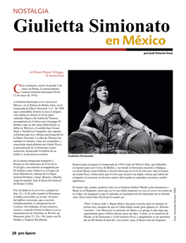 Giulietta Simionato En México