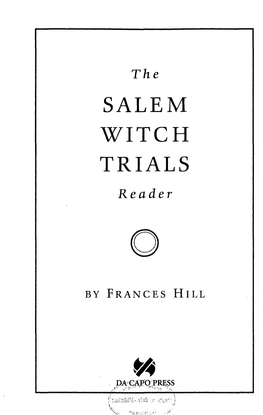 SALEM WITCH TRIALS Reader