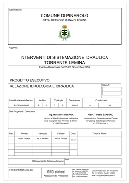 Relazione Idrologica E Idraulica