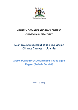 Economic Assessment of the Impacts of Climate Change in Uganda