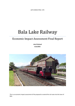 Bala Lake Railway Economic Impact Assessment Final Report