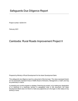 42334-014: Rural Roads Improvement Project II