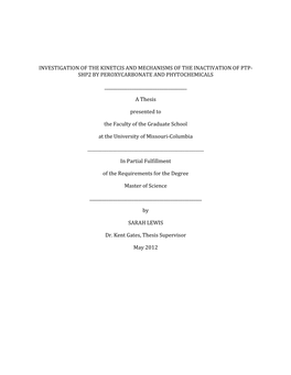 Shp2 by Peroxycarbonate and Phytochemicals