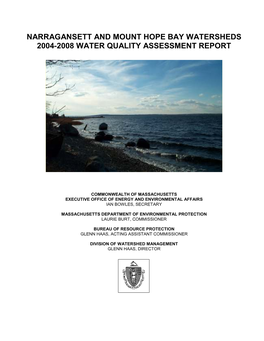 Narragansett and Mount Hope Bay Watersheds 2004-2008 Water Quality Assessment Report