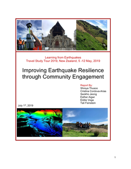 Improving Earthquake Resilience Through Community Engagement