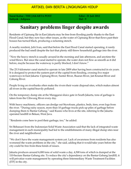 Sanitary Problems Linger Despite Awards