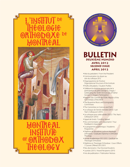 L'institut De Théologie Orthodoxe De Montréal