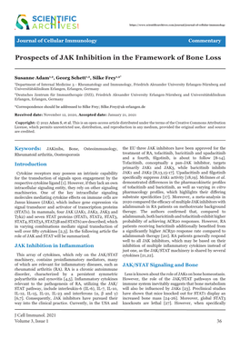 Prospects of JAK Inhibition in the Framework of Bone Loss