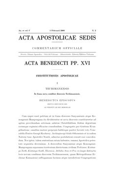 Acta Apostolicae Sedis