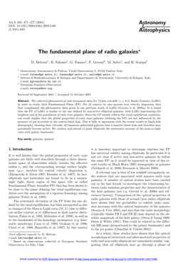 The Fundamental Plane of Radio Galaxies?