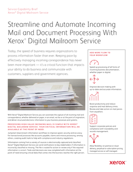 View Digital Mailroom Brochure