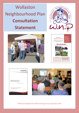 Wollaston Neighbourhood Plan Consultation Statement