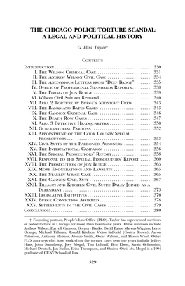 The Chicago Police Torture Scandal: a Legal and Political History